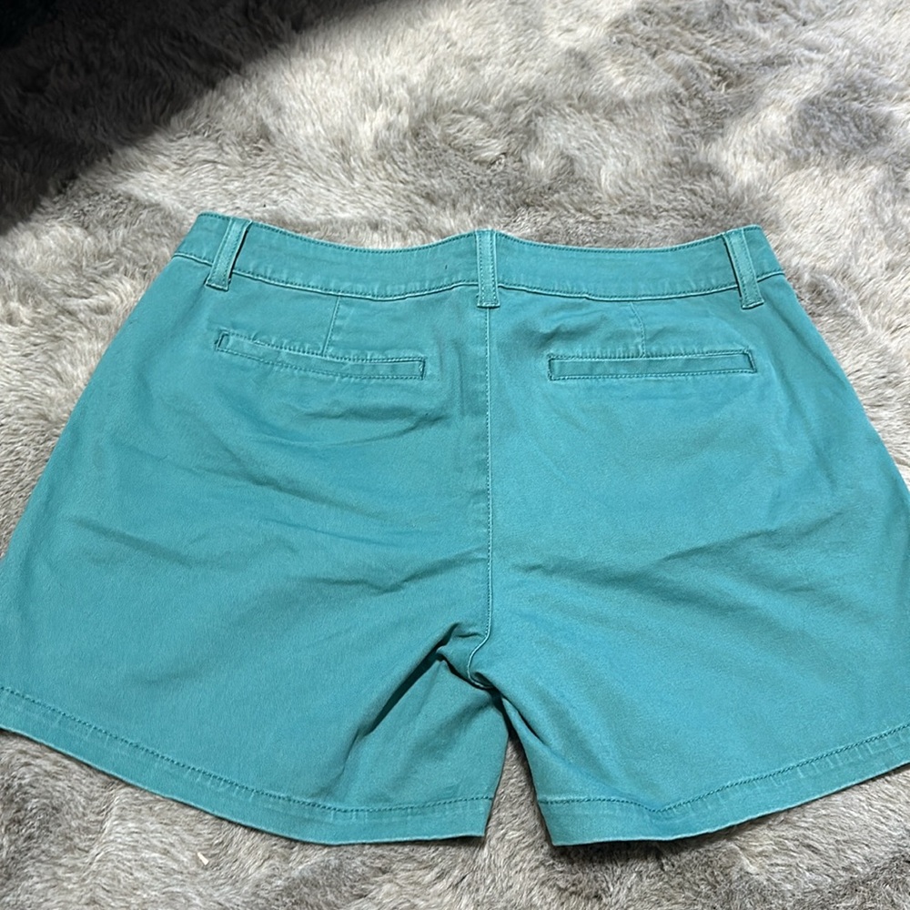 Size 8 Mid Rise short Color Turquoise - Picture 4 of 5
